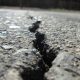 Asphalt pavement crack