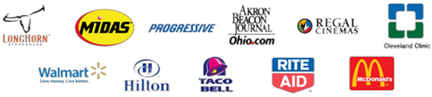 Some of Sable Asphalt's clients: KMart, Walmart, Hilton, Taco Bell, Rite Aid, McDonald's, Longhorn Steakhouse, Midas, Progressive, Akron Beacon Journal, Regal Cinemas and Cleveland Clinic